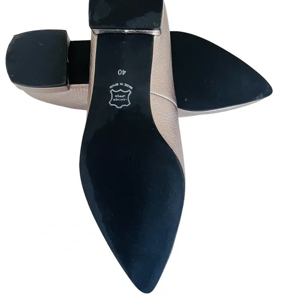 blue illusion Shoes Silver Flat Slip On Size 40 - Picture 5 of 9